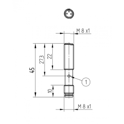IM020BM45VB8I160 Indukčný snímač M8,Sn=2mm